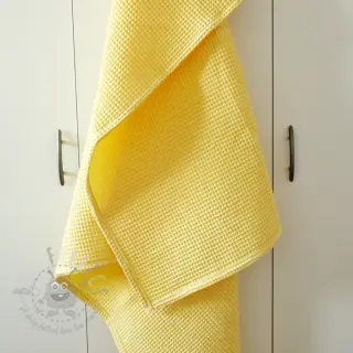 Katoen met wafelbinding soft yellow