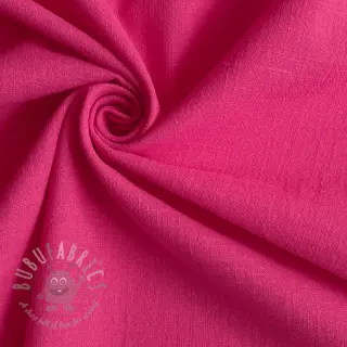 Katoenen stof met linnen fuchsia