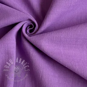 Katoenen stof met linnen dark lilac