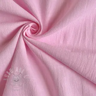 Katoenen stof met linnen pink