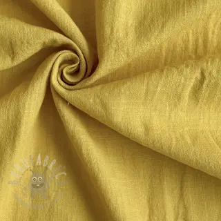 Katoenen stof met linnen ochre
