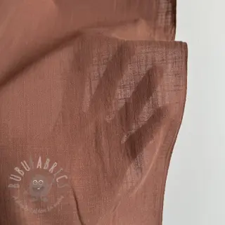Katoenen stof met linnen chestnut