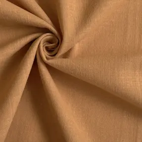 Bavlnená látka s ľanom cognac