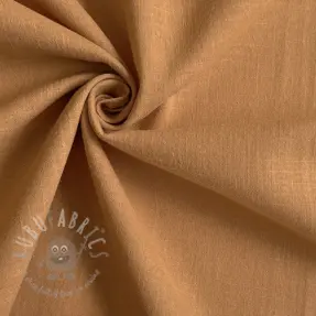 Katoenen stof met linnen cognac
