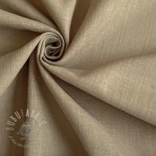 Katoenen stof met linnen taupe