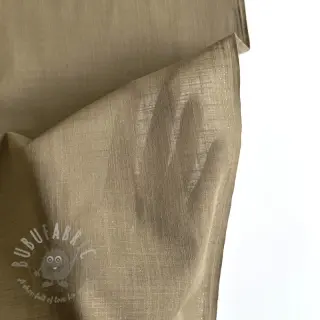 Katoenen stof met linnen taupe