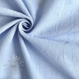 Katoenen stof met linnen light blue