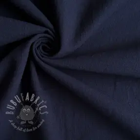 Katoenen stof met linnen dark blue