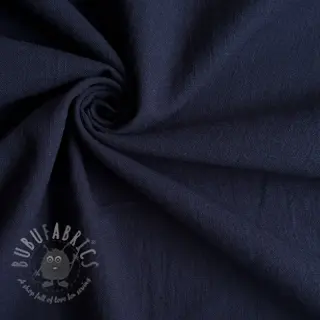 Katoenen stof met linnen dark blue