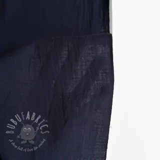 Katoenen stof met linnen dark blue