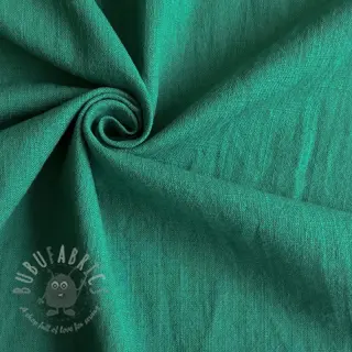 Katoenen stof met linnen apple green