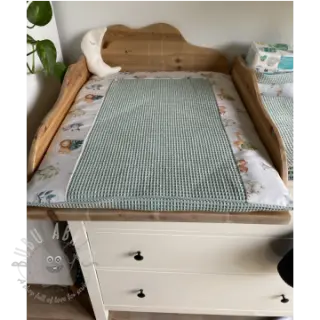 Katoen met wafelbinding green