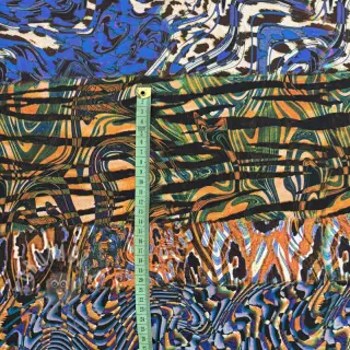 Viscose Dimulti dark blue digital print