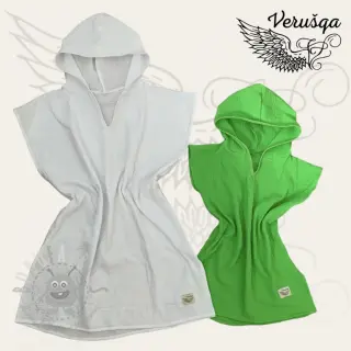 Dubbelgaas/mousseline neon lime