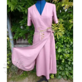 Voorgewassen linnen mauve