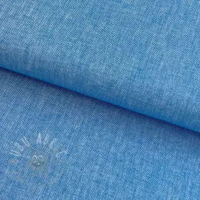 Linnen met katoen Fishbone cobalt