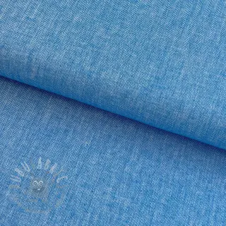 Linnen met katoen Fishbone cobalt