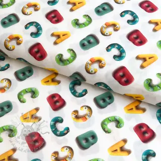 Katoenen stof Dino baby design D digital print