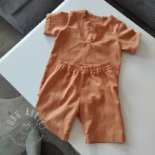 Voorgewassen linnen ochre