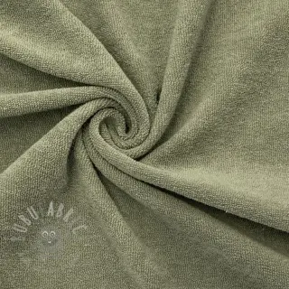 Elastische badstof pistachio