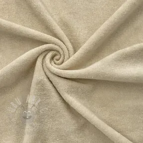 Elastische badstof dark beige