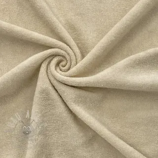 Elastische badstof dark beige