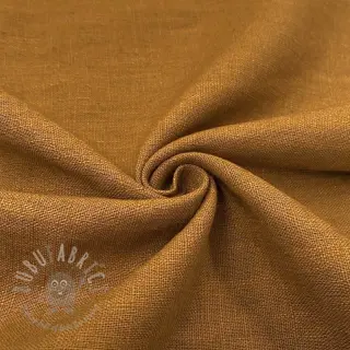Voorgewassen linnen mustard