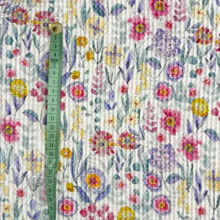 Katoen met wafelbinding Flowers digital print