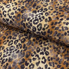 Dubbelgaas/mousseline Animal skin panther digital print