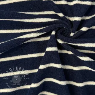 Badstof YARN DYED Stripe BIG dark blue