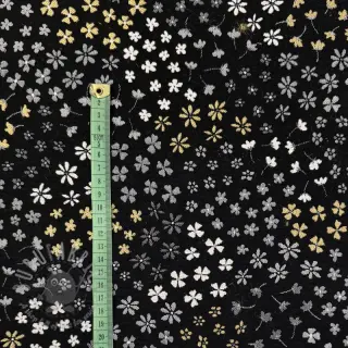 Decoratiestof jacquard Flower Mix Sprinkle metallic deluxe