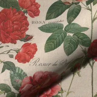 Decoratiestof Linenlook premium Vintage Rose Garden digital print