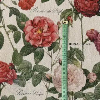 Decoratiestof Linenlook premium Vintage Rose Garden digital print