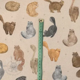 Decoratiestof Cat Furry Friend digital print