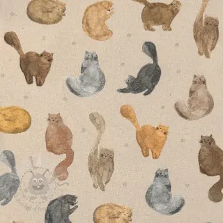 Decoratiestof Cat Furry Friend digital print
