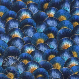 Decoratiestof Scale Peacock Feather digital print