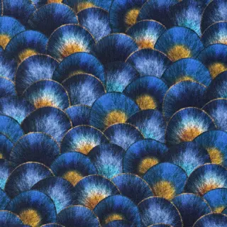 Dekoračná látka Scale Peacock Feather digital print