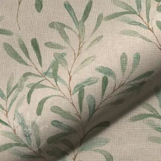 Decoratiestof Linenlook Misletoe Painted Leaf