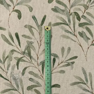 Decoratiestof Linenlook Misletoe Painted Leaf