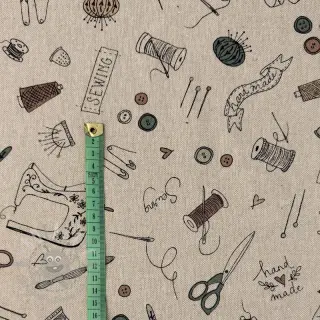 Decoratiestof Linenlook Sewing Doodle Craft