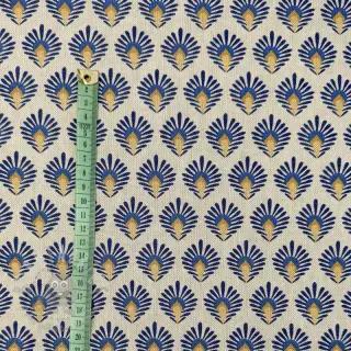 Decoratiestof Linenlook Graphic Peacock