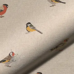 Decoratiestof Linenlook Tiny Garden Birds