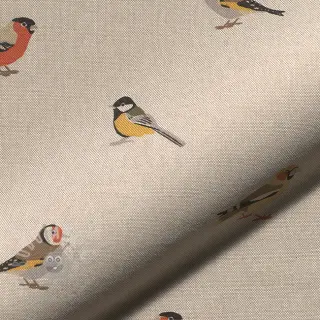 Decoratiestof Linenlook Tiny Garden Birds