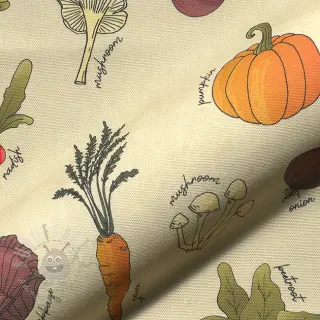 Decoratiestof Veggie Harvest Garden digital print
