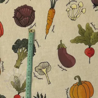 Decoratiestof Veggie Harvest Garden digital print