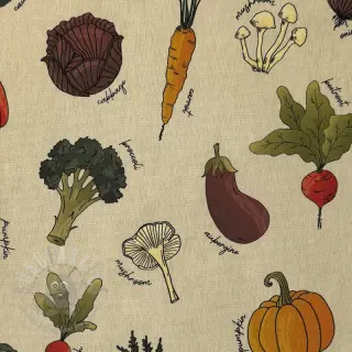 Decoratiestof Veggie Harvest Garden digital print