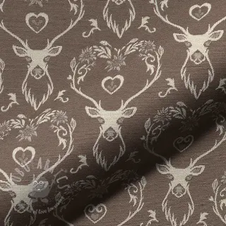 Decoratiestof jacquard DOUBLE FACE Landhaus Deer Heart taupe