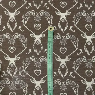 Dekoračná látka jacquard DOUBLE FACE Landhaus Deer Heart taupe