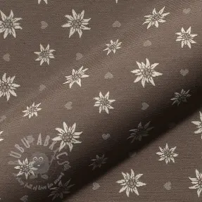 Decoratiestof jacquard DOUBLE FACE Landhaus Edelweiss taupe