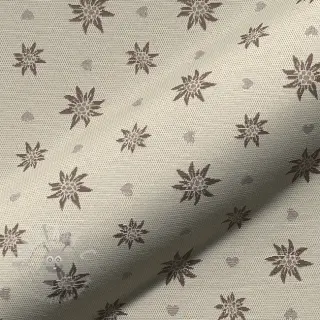 Decoratiestof jacquard DOUBLE FACE Landhaus Edelweiss taupe